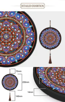 DIY Mandala Posebna Okrogla Sveder Diamantni Slikarstvo Tassel Slikarstvo, Freska Wall Art Doma Dekoracijo Diamond Vezenje Darilo