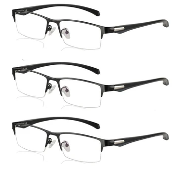 Najnovejši Multifokalna Obravnavi Očala Pol Okvir Moških Kovinski Ženske Postopno Bifocal Anti Blue Ray Presbyopic Eyewears 1.5 2.5