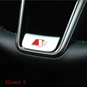 Za 2019 Audi A6L C8 Uspela sline volan marker S volan sequins C8 notranje zadeve dekoracijo kovinskih logotip Obliž