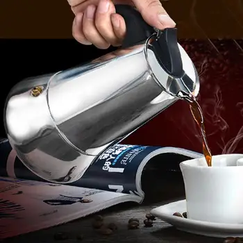 Iz nerjavečega Jekla Stovetop aparat za Kavo Moka Pot italijanski Moka Espresso Cafeteira Percolator Kuhinja Pops 100/200/300/450/600ML