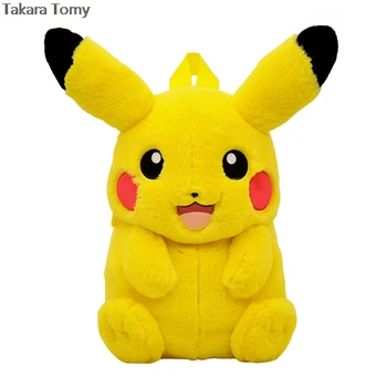 Kawaii Pikachu plišastih igrač nahrbtnik Anime Polnjene lutka šolsko torbo Okraski klobuk Rojstni dan Božična darila za otroka prijateljice