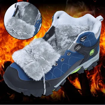 Zimski Moški Pohodniški Čevlji Prostem Hojo, Tek, Treking Toplo, Sneg Škornji Plezanje Šport Superge Atletske Nepremočljiva