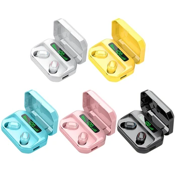 TWS Modri zob Slušalke LED Zaslon Polnjenje Box Brezžične Slušalke Stereo Šport Nepremočljiva Čepkov Slušalke Z Mikrofonom