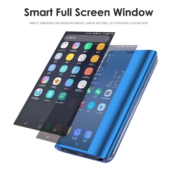 Ogledalo Flip Primeru Za Huawei P40 P30 P20 Pro P10 Lite Čast 10 Lite 10i 20 Pro 9X 8X 8A 8C Y6 Y7 P Smart 2019 Ž 2020 Pokrov