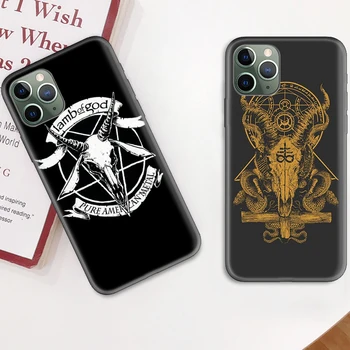 Pentagram 666 Demonski Satanic Primerih za Apple iPhone Mini 12 11 Pro X XS MAX XR 7 8 6 6S Plus 5 5S SE 2020 Črn Silikonski Pokrov