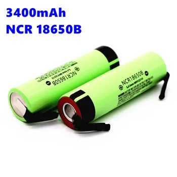 Prvotne Nuevo NCR 18650B 18650 Li-ion recargable de la batera de 3400 mAh 3,7 V par linterna/ali +DIY nquel pieza
