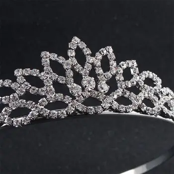 Votlo-iz Listov Poročne Krono Tiara Lase Nosorogovo Nevesta Pokrivala Crown Princess Poroka Lase Headdress za Nevesto